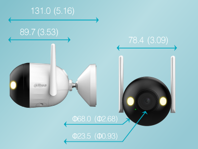 Cámara IP Bullet Wifi de 2 Megapíxeles/ Full Color/ Microfono Integrado/ 30 Mts de Luz Visible/ Ranura para MicroSD/ Lente 2.8mm/ IA con Detección de Humanos/ IP67